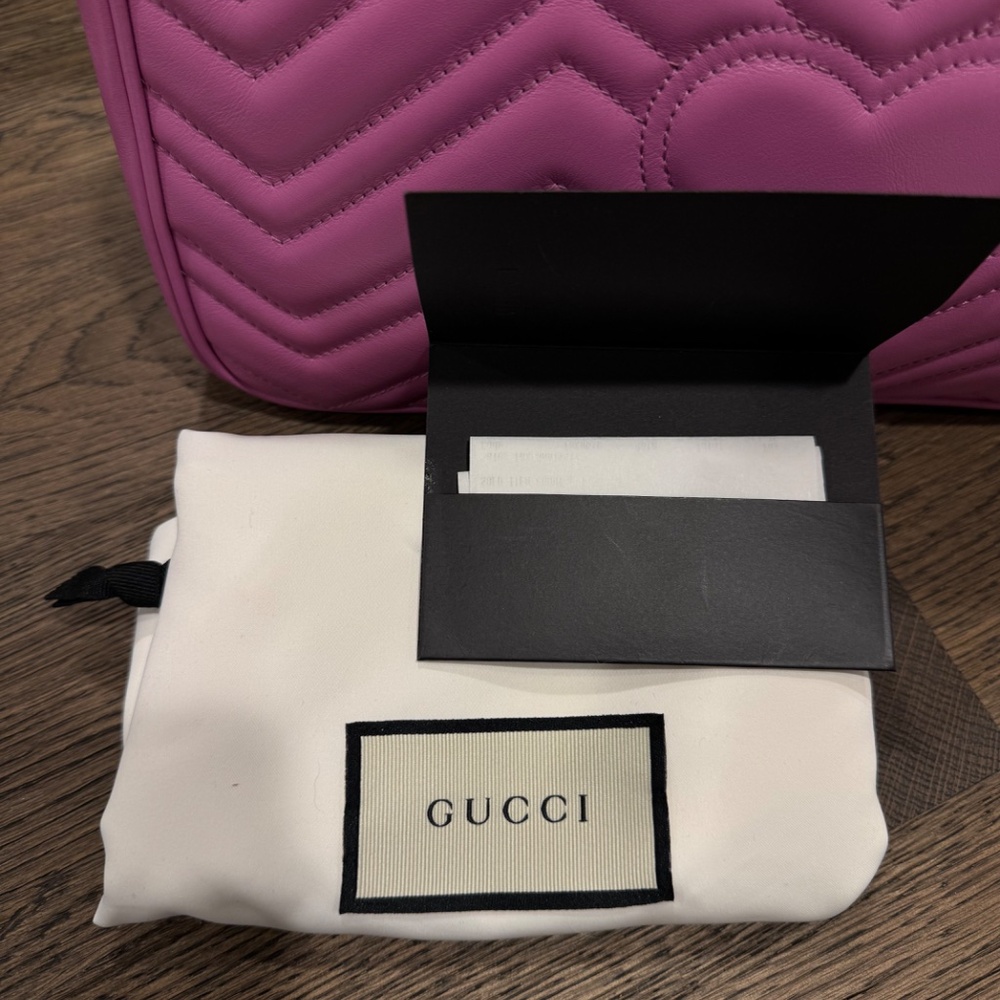 Gucci Marmont Shoulder Pink Purse - Picture 6 of 6